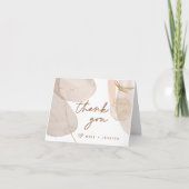 Neutrale waterverf vormen Persoonlijk Bedankkaart (Voorkant)