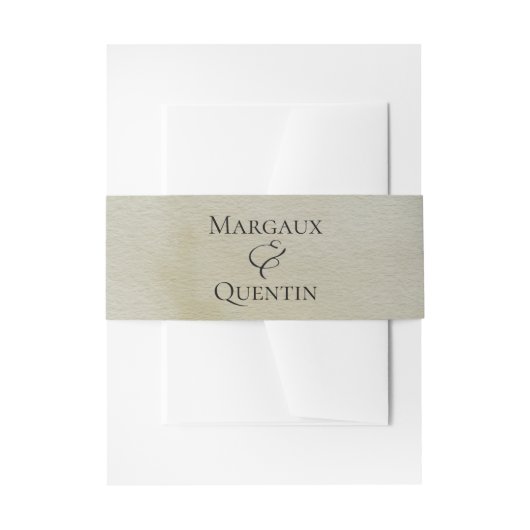 Neutrale Waterverf Wash Wedding Uitnodigingen Wikkel (Voorkant Voorbeeld)