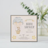 Neutrale Waterverf Woodland Animals Baby shower Kaart (Staand voorkant)