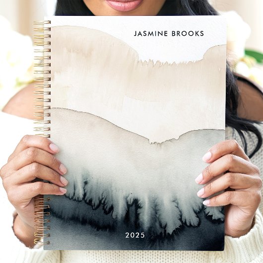 Neutrale waterverfwas 2025 aangepaste naam planner