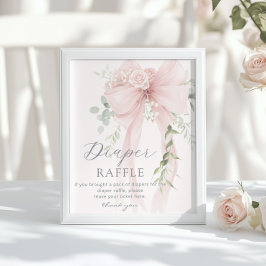 Neutrale Whimsical Boog Luier Tombola Baby shower Poster