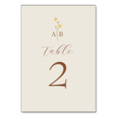 Neutrale Wilde Bloemen Bruiloft Kaart (Achterkant)