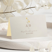 Neutrale Wildflower bruiloft Plaatskaartje