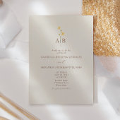 Neutrale Wildflower Huwelijksuitnodiging Kaart