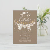 Neutrale winter "Baby Het is koud buiten" Kaart (Staand voorkant)