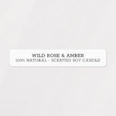 Neutrale witte kaars - tamper-proof zeelabels labels (Design 1)