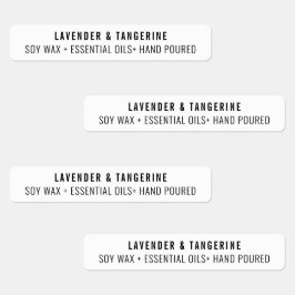 Neutrale witte kaars verzegeling labels