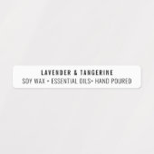 Neutrale witte kaars verzegeling labels (Design 1)