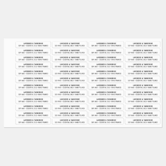 Neutrale witte kaars verzegeling labels (Vel)