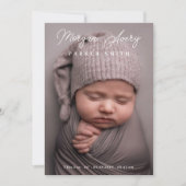 Neutrale witte naam Handtekening Manuscript Nieuwe Aankondiging (Voorkant)