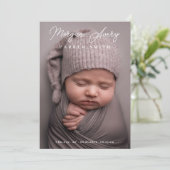 Neutrale witte naam Handtekening Manuscript Nieuwe Aankondiging (Staand voorkant)