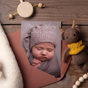 Neutrale witte naam Handtekening Manuscript Nieuwe Aankondiging