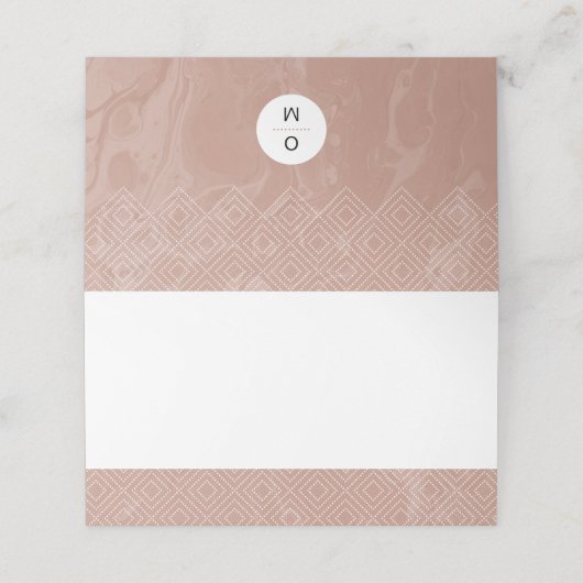 Neutrale woestijn Roos Roze Marmer Plaats kaart Plaatskaartje (Buitenkant ongevouwen)