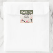 Neutrale Yoga Studio Bedankt Sticker (Tas)