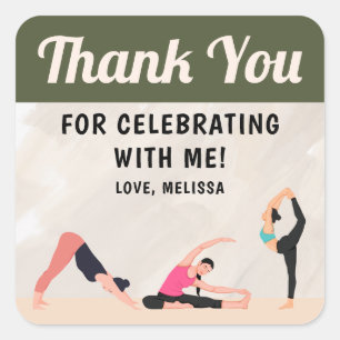 Neutrale Yoga Studio Bedankt Sticker