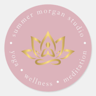 Neutrale Yoga Studio Logo Sticker