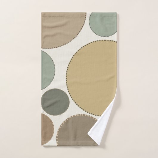 Neutrale zachte pokadots bad handdoek (Handdoek)