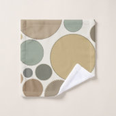 Neutrale zachte pokadots bad handdoek (Wasdoekje)