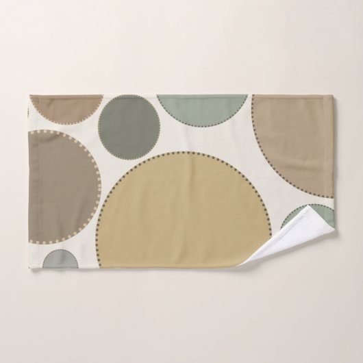 Neutrale zachte pokadots bad handdoek (Handdoek)