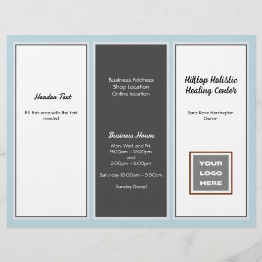 Neutrale Zakelijke Brochure Logo, QR Code Drie-Vou (Voorkant)