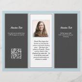 Neutrale Zakelijke Brochure Logo, QR Code Drie-Vou (Achterkant)