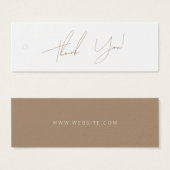 Neutrale Zaken Dank u Etiket Hang Label Mini Visitekaartjes (Voorkant /achterkant)