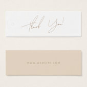 Neutrale Zaken Dank u Etiket Hang Label Mini Visitekaartjes (Voorkant /achterkant)