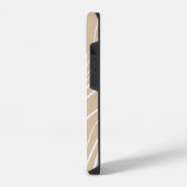 Neutrale Zandgolf Minimalistisch Modern Gepersonal iPhone Hoesje (Linkerkant)