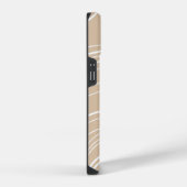 Neutrale Zandgolf Minimalistisch Modern Gepersonal iPhone Hoesje (Rechterkant)