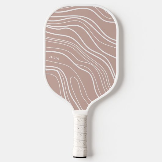 Neutrale Zandgolf Modern Gepersonaliseerd Pickleball Paddle (Achterkant)