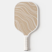 Neutrale Zandgolf Modern Gepersonaliseerd Pickleball Paddle (Voorkant)