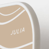 Neutrale Zandgolf Modern Gepersonaliseerd Pickleball Paddle (Links Detail)