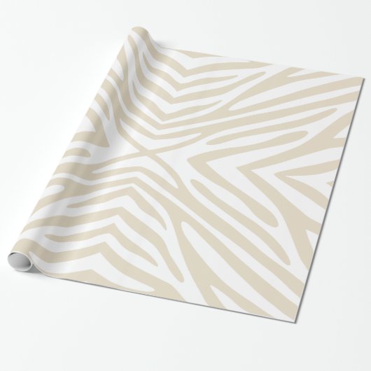 Neutrale Zebra Cadeaupapier (Uitgerold)
