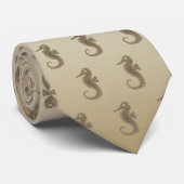Neutrale Zeepaard Stropdas (Opgerold)