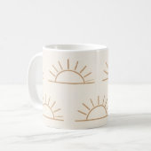 Neutrale Zon Mok | Beige Koffiemok (Voorkant links)