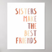 Neutrale zussen maken de beste vrienden afdrukken poster (Voorkant)