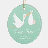 Neutrale zwangerschapsaankondiging Baby Boy Keramisch Ornament (Links)