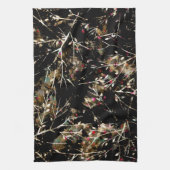 Neutrale, zwarte en beige wintertakken theedoek (Verticaal)