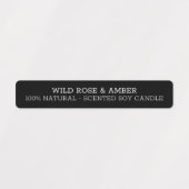 Neutrale zwarte kaars - tamper-proof zeelabels labels (Design 1)