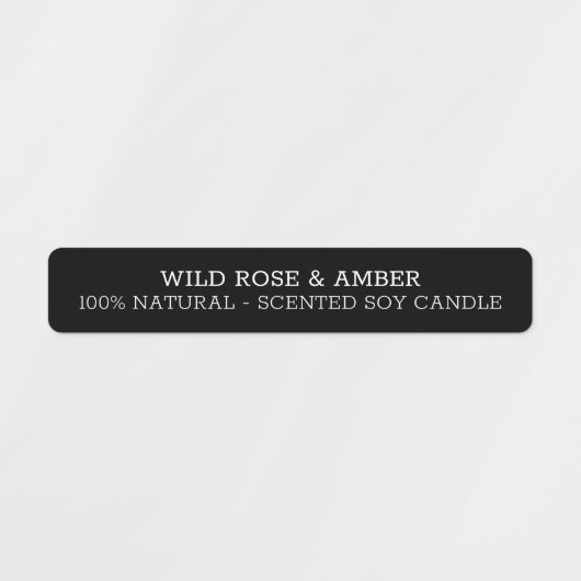 Neutrale zwarte kaars - tamper-proof zeelabels labels (Design 1)