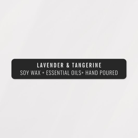 Neutrale zwarte kaars - tamper-proof zeelabels labels (Design 1)