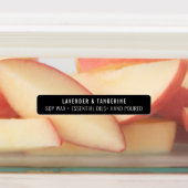 Neutrale zwarte kaars - tamper-proof zeelabels labels (Aangebracht)