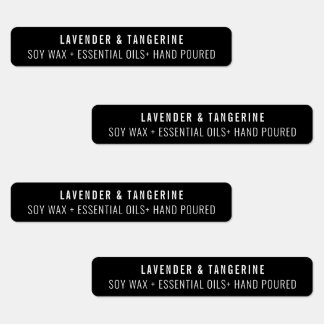 Neutrale zwarte kaars verzegellabels labels
