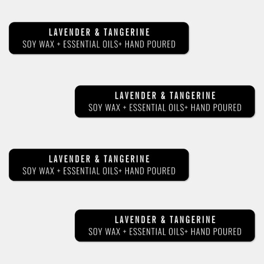 Neutrale zwarte kaars verzegellabels labels (Groep)