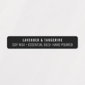 Neutrale zwarte kaars verzegellabels labels (Design 1)