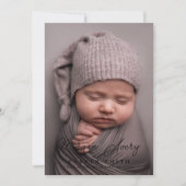 Neutrale zwarte naam Handtekening Manuscript Nieuw Aankondiging (Voorkant)