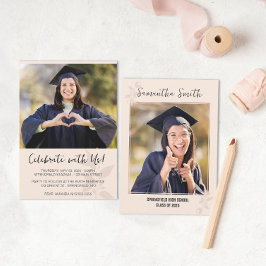 Neutralistisch minimalistisch fotoAfstuderen Kaart