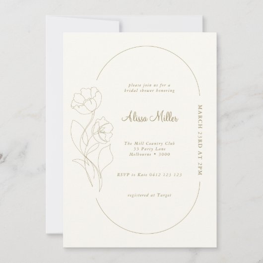 Neutralistisch Vrijgezellenfeest voor minimale lij Kaart (Voorkant)