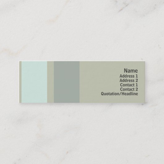 Neutraliteit - Skinny Mini Visitekaartje (Voorkant)