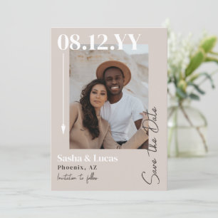 Neutrals Arrow Typografie Photo Save the Date
